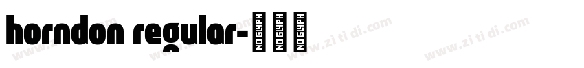 horndon regular字体转换